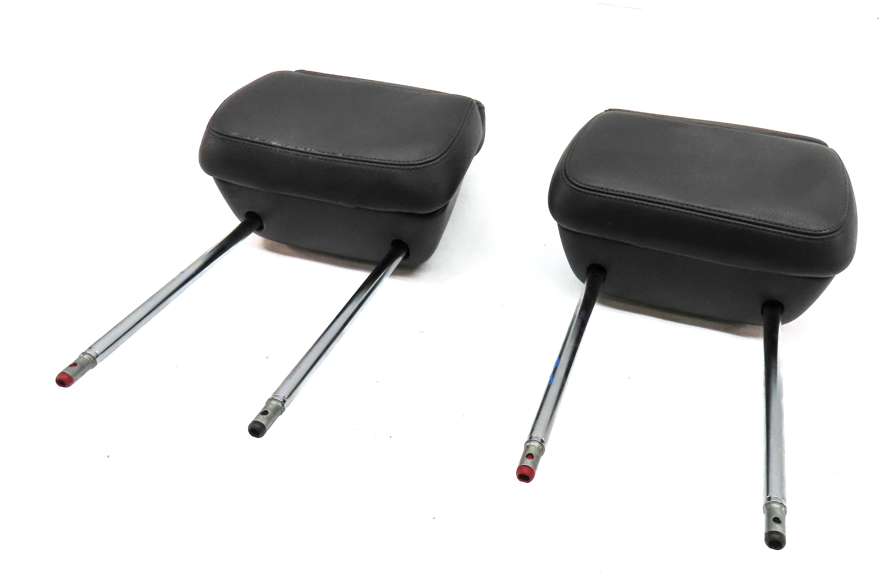 12-18 AUDI A8 S8 D4 4H FRONT LEFT DRIVER & RIGHT PASSENGER HEADREST SET2 (Black) — exact item pictured